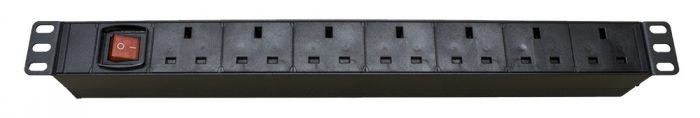 1U 19" Rack Mount 6-Way Power Distribution Unit PDU for UK Plug & Sockets-0